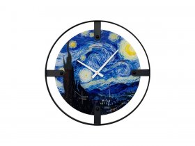 Часы интерьерные NT155 VAN GOGH STARRY NIGHT в Ордынском - ordynskoe.mebel-nsk.ru | фото