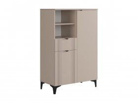 Комод 2 Рич (кашемир/фрапучино матовый/черный) в Ордынском - ordynskoe.mebel-nsk.ru | фото