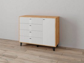 Комод «Катрин-13» (дуб крафт золотой/карбон фарфор) в Ордынском - ordynskoe.mebel-nsk.ru | фото
