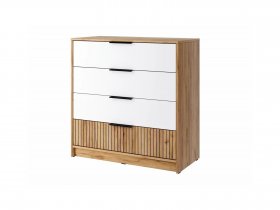 Комод КМ-001 Ивис (дуб крафт золотой/белый) в Ордынском - ordynskoe.mebel-nsk.ru | фото