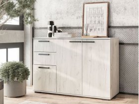 Комод Стандарт-3 NEW (дуб крафт белый) в Ордынском - ordynskoe.mebel-nsk.ru | фото