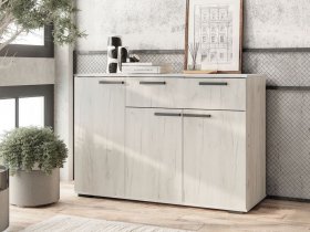 Комод Стандарт-4 NEW (дуб крафт белый) в Ордынском - ordynskoe.mebel-nsk.ru | фото