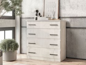 Комод Стандарт-6 NEW (дуб крафт белый) в Ордынском - ordynskoe.mebel-nsk.ru | фото