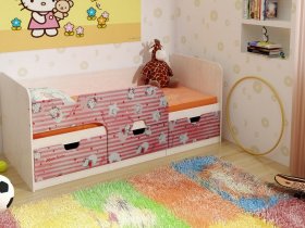 Кровать детская с ящиками 1,86 Минима Hello Kitty в Ордынском - ordynskoe.mebel-nsk.ru | фото