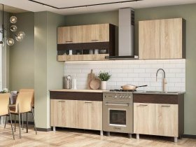 Кухонный гарнитур Босфор 2,0м (дуб сонома/венге) в Ордынском - ordynskoe.mebel-nsk.ru | фото