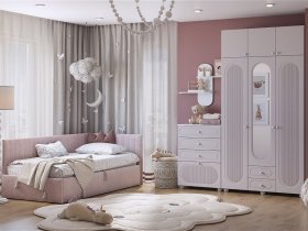 Модульная детская Милана (белое дерево/сакура) в Ордынском - ordynskoe.mebel-nsk.ru | фото