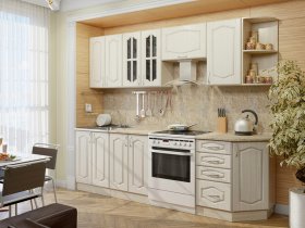 Модульная кухня Классика-1 (дуб молочный) в Ордынском - ordynskoe.mebel-nsk.ru | фото