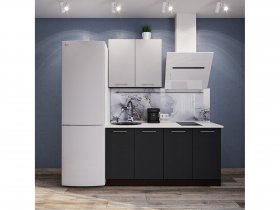 Модульная кухня Классика (белый глянец/черный) в Ордынском - ordynskoe.mebel-nsk.ru | фото