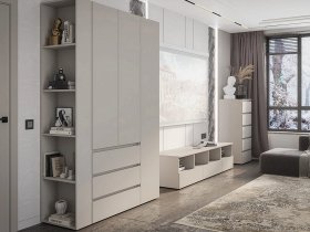 Модульная стенка Люмо (кашемир) в Ордынском - ordynskoe.mebel-nsk.ru | фото