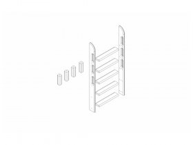 Пакет №10 Прямая лестница и опоры для двухъярусной кровати Соня в Ордынском - ordynskoe.mebel-nsk.ru | фото