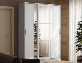 Шкаф-купе 1,6м «Стиль-2» (белый) в Ордынском - ordynskoe.mebel-nsk.ru | фото