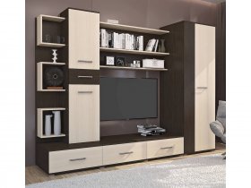 Стенка Верона (дуб венге/дуб молочный) в Ордынском - ordynskoe.mebel-nsk.ru | фото