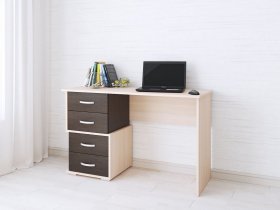 Стол письменный Сити-2 (венге/дуб молочный) в Ордынском - ordynskoe.mebel-nsk.ru | фото
