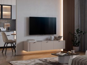Тумба 2 Рич (кашемир/фрапучино матовый/черный) в Ордынском - ordynskoe.mebel-nsk.ru | фото