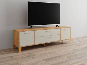 Тумба под ТВ Парус-13 (дуб крафт золотой/кашемир) в Ордынском - ordynskoe.mebel-nsk.ru | фото