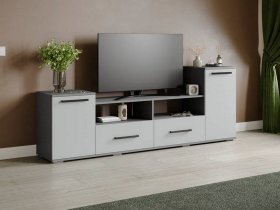 Тумба под ТВ Парус-2 (графит серый/серый камень) в Ордынском - ordynskoe.mebel-nsk.ru | фото